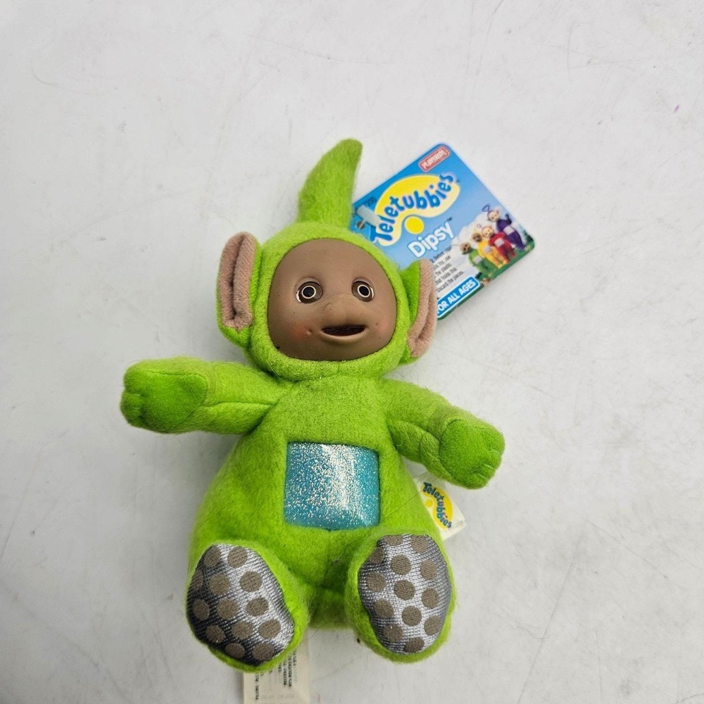 Vintage 1998 Playskool Teletubbies Dipsy Plush Stuffed Toy Small Green